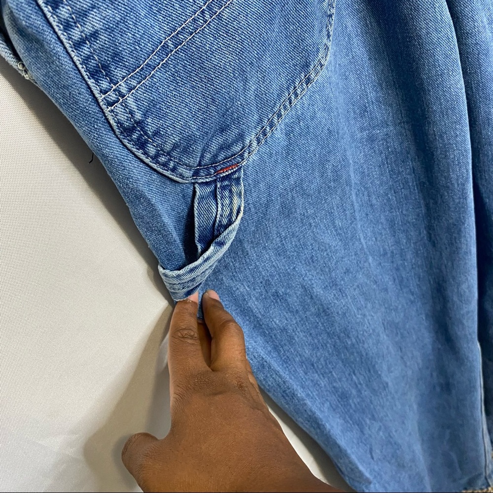 Dickies Men's Vintage Stone Washed Indigo Denim Blue Overall 34 x 34 - Picture 11 of 13